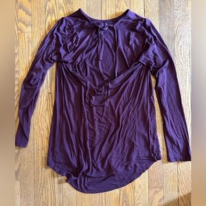 Long sleeve cotton Purple Women's Top